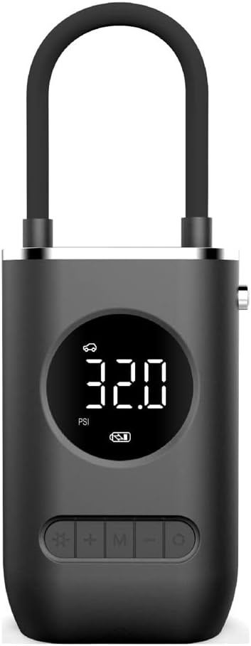 Compressor de ar portátil com inflador de pneu com bateria recarregável - Não fique mais no prego!!