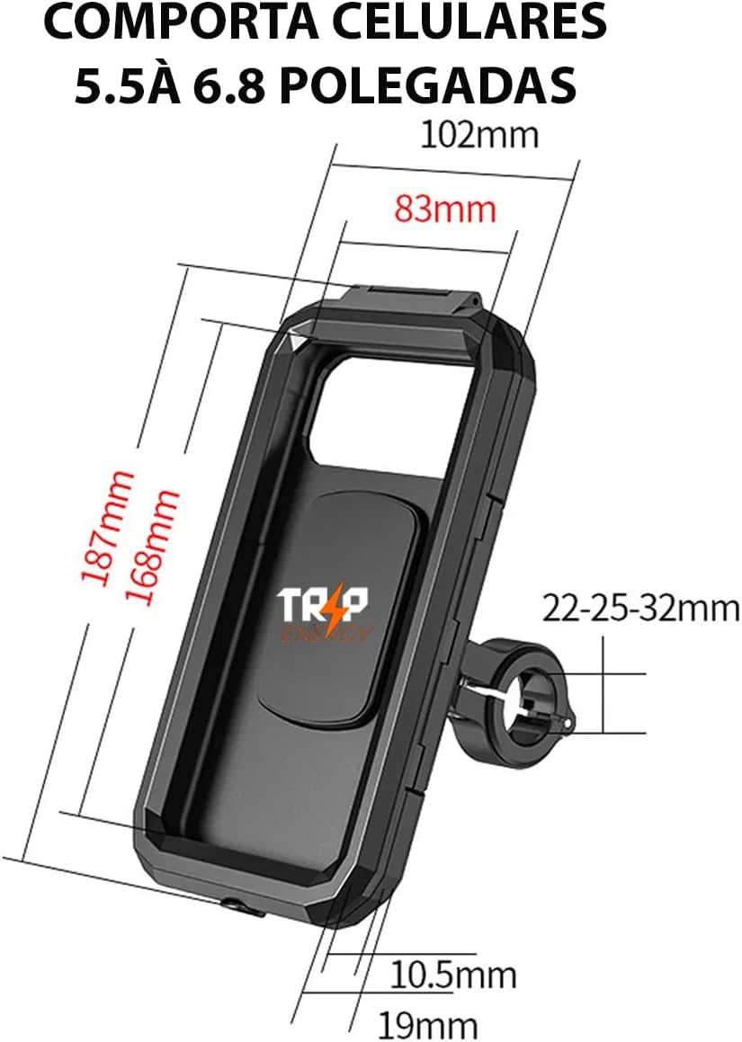 Suporte Celular Impermeável Carregamento Turbo