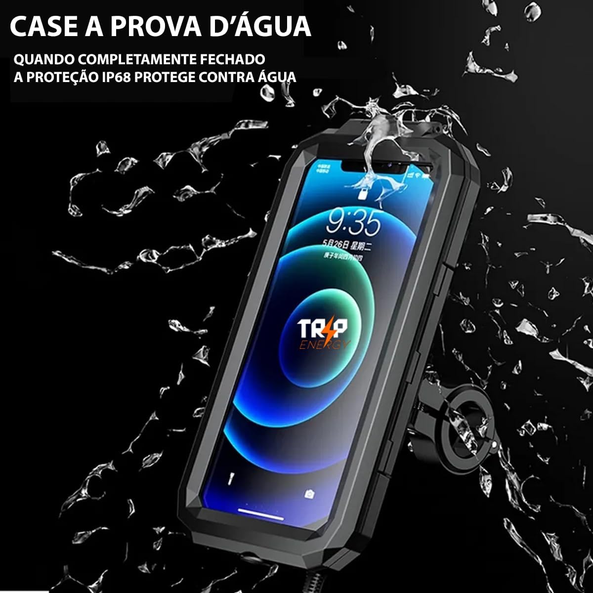 Suporte Celular Impermeável Carregamento Turbo