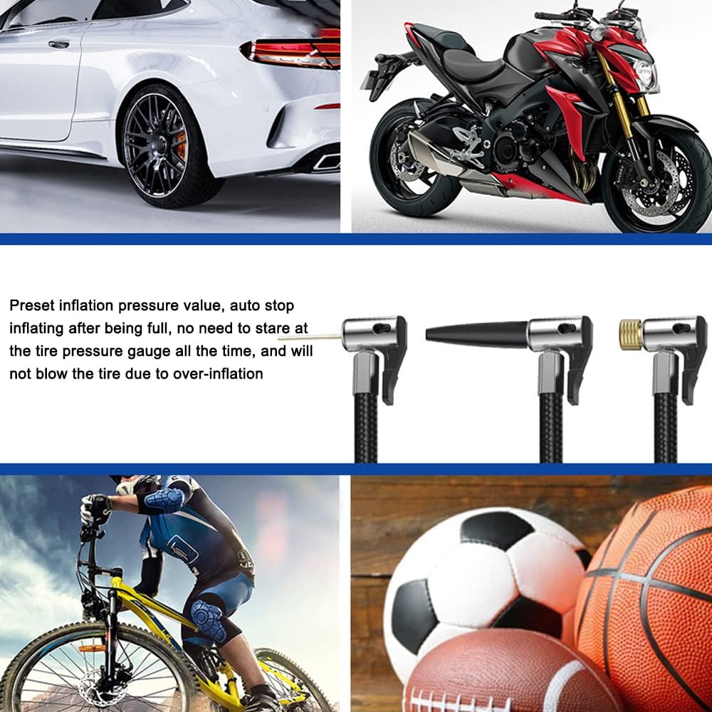 Compressor de ar portátil com inflador de pneu com bateria recarregável - Não fique mais no prego!!